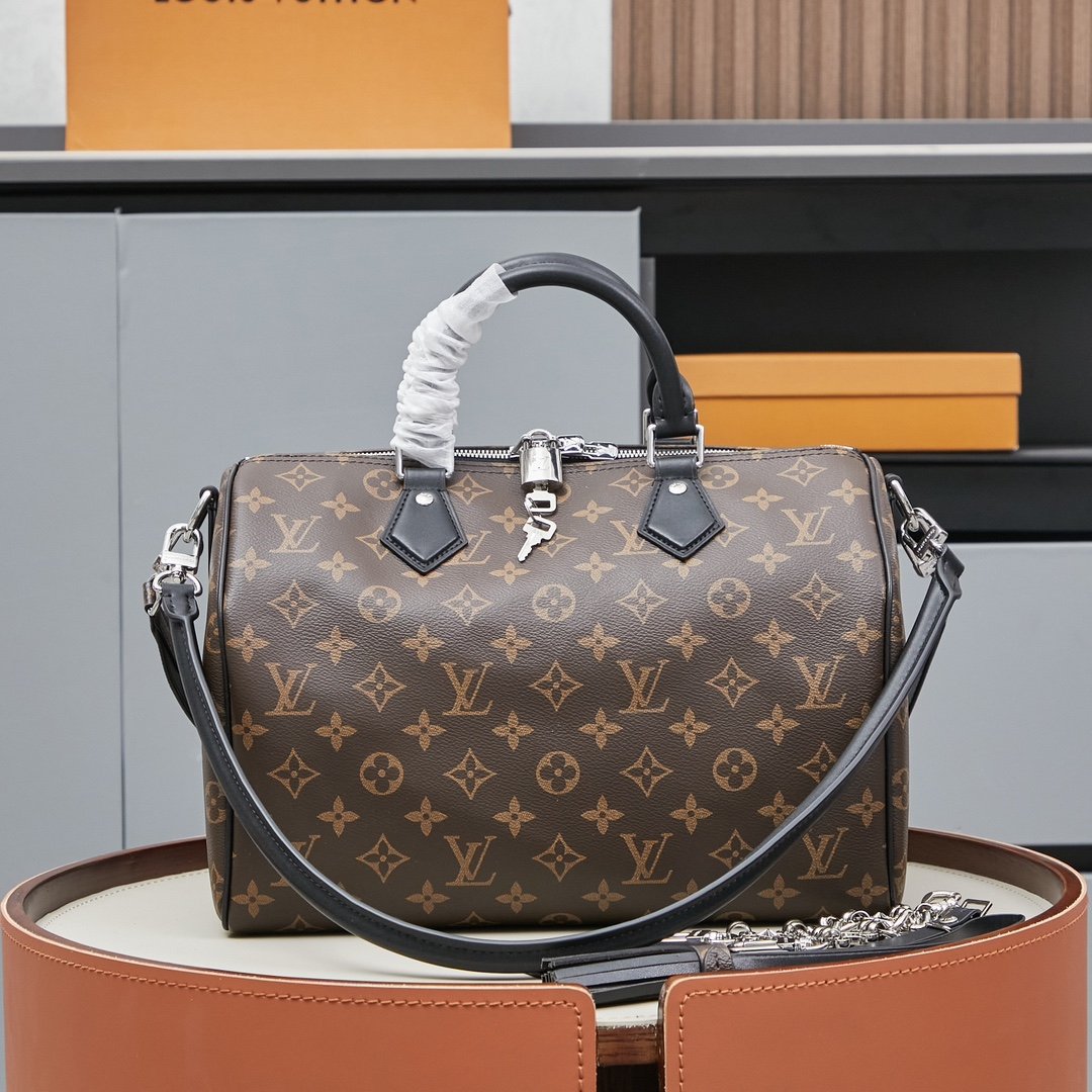 Réplica Louis Vuitton Speedy Soft 30 Dark de Calidad 1:1 - Envío Rápido 1121625120 - front view | Louis Vuitton